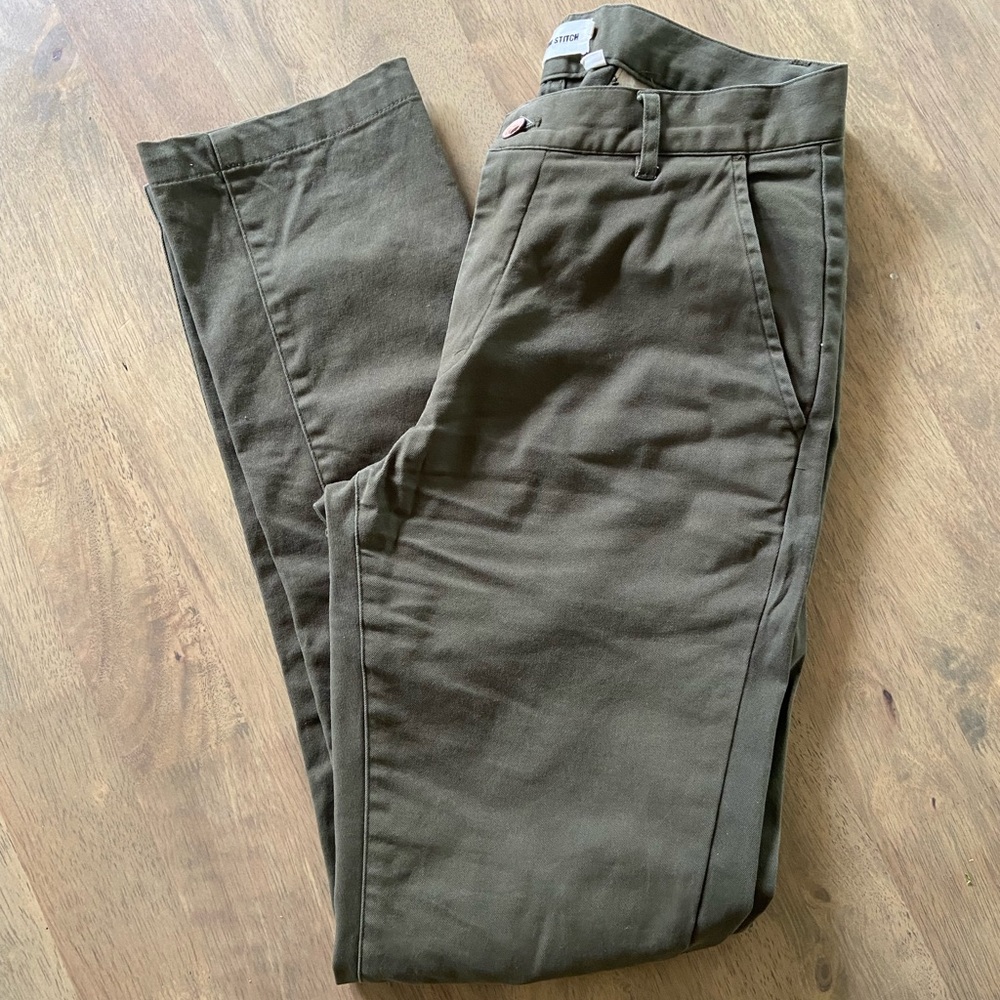 Taylor Stitch Men's The Slim Chino in Olive Size 30 X 31